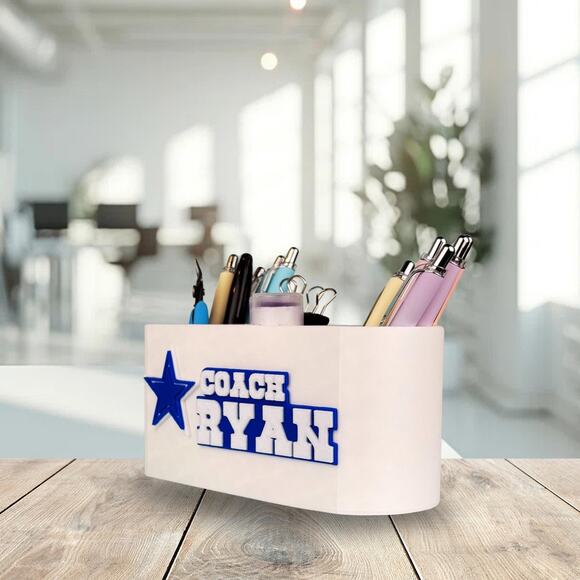 Personalized Dallas Cowboys Desk Organizer, Dallas Cowboys Gift - Picture 5 of 7